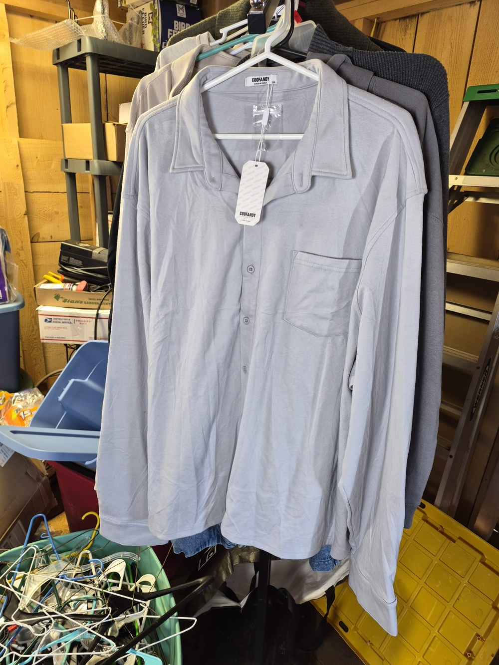 Light Blue Long-Sleeve Button-Down Shirt Bin 65